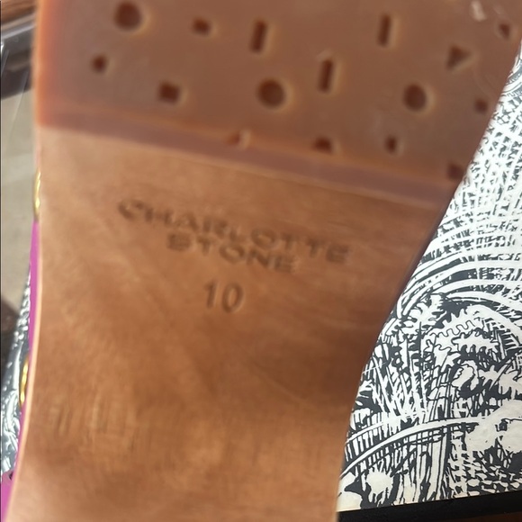 Women's Purple Sandals with Gold Accents - Picture 4 of 7